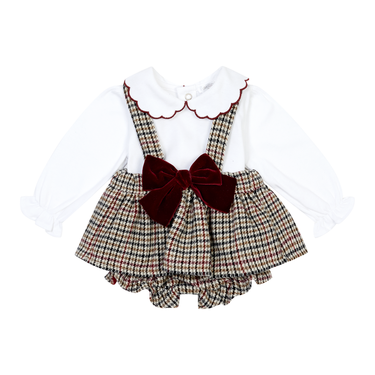 Deolinda Checked Bloomers Set | Baby Girl Outfit | Little VIPS 126610