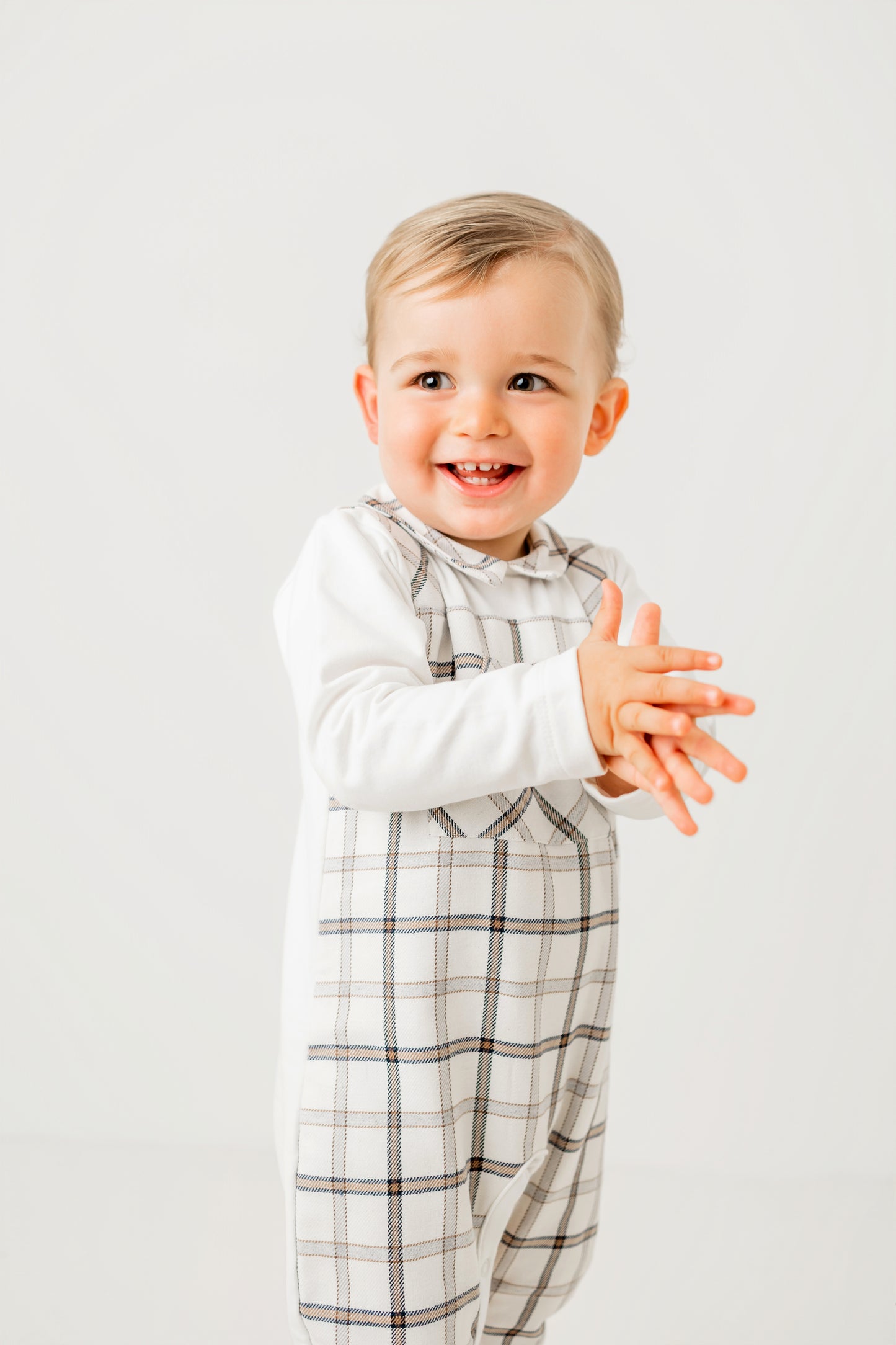 PA302B Pastels Checked Dungaree Set