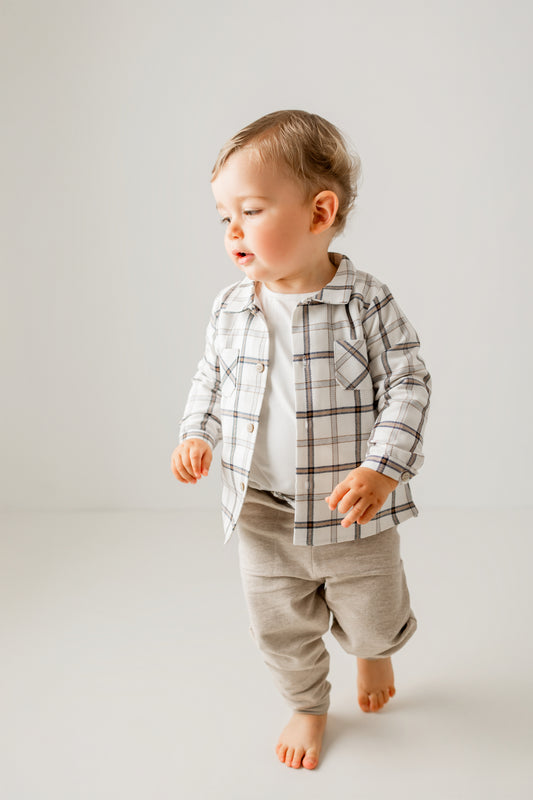 PA302E Pastels Checked Overshirt