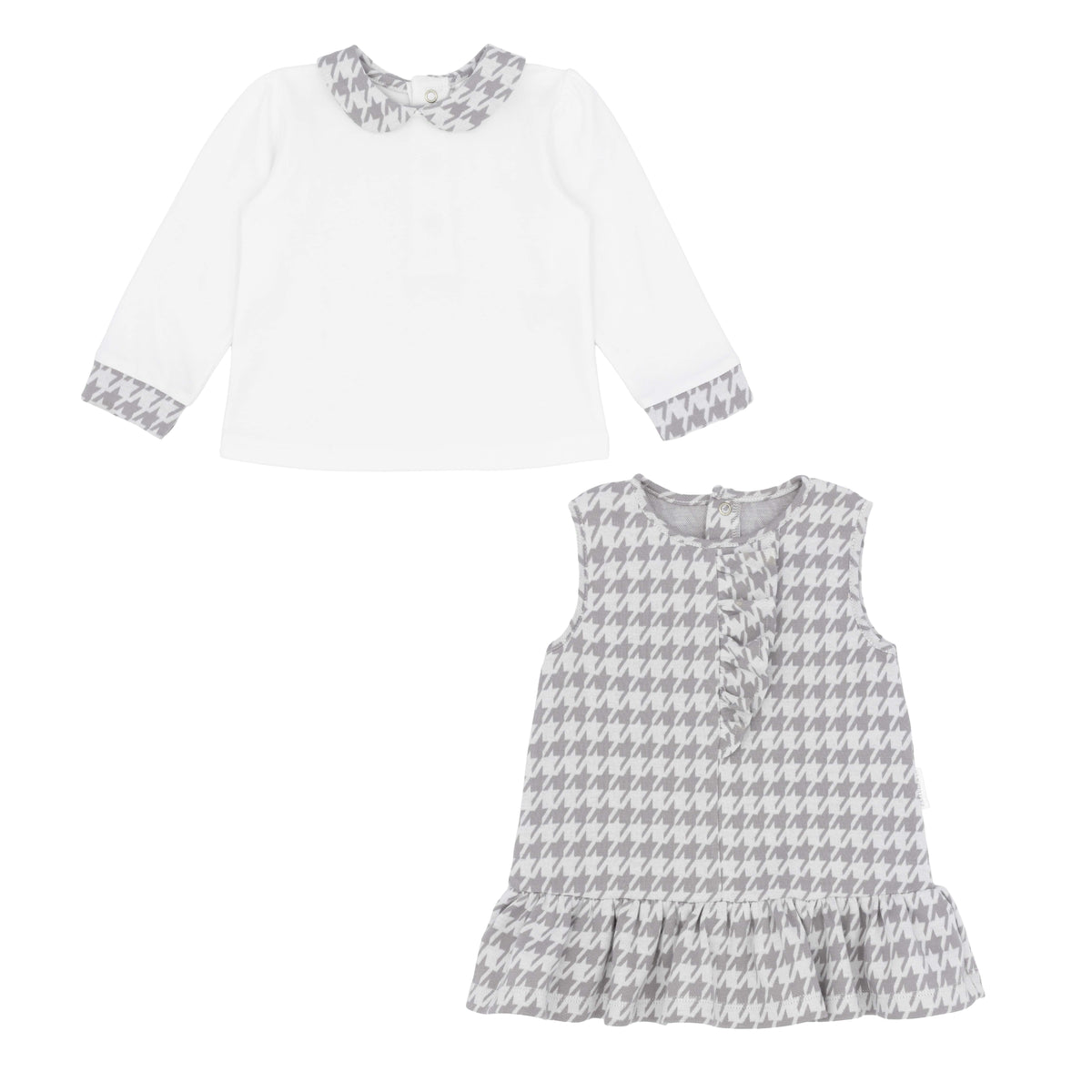 Pastels & Co. Carrie Dog Tooth Check Pinafore Set 2002A