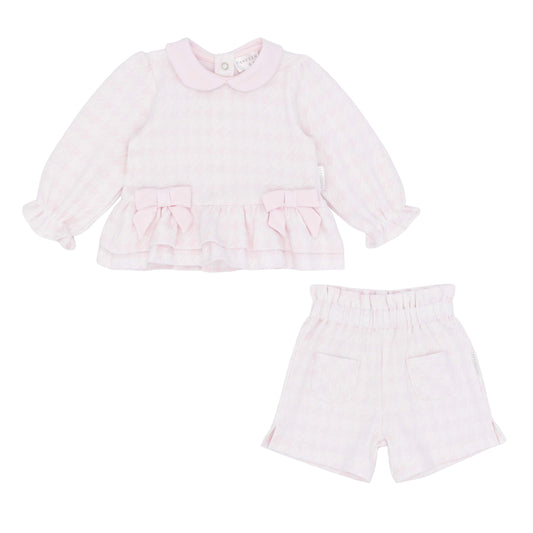 Pastels & Co. Dog Tooth Check Short Set 2002D