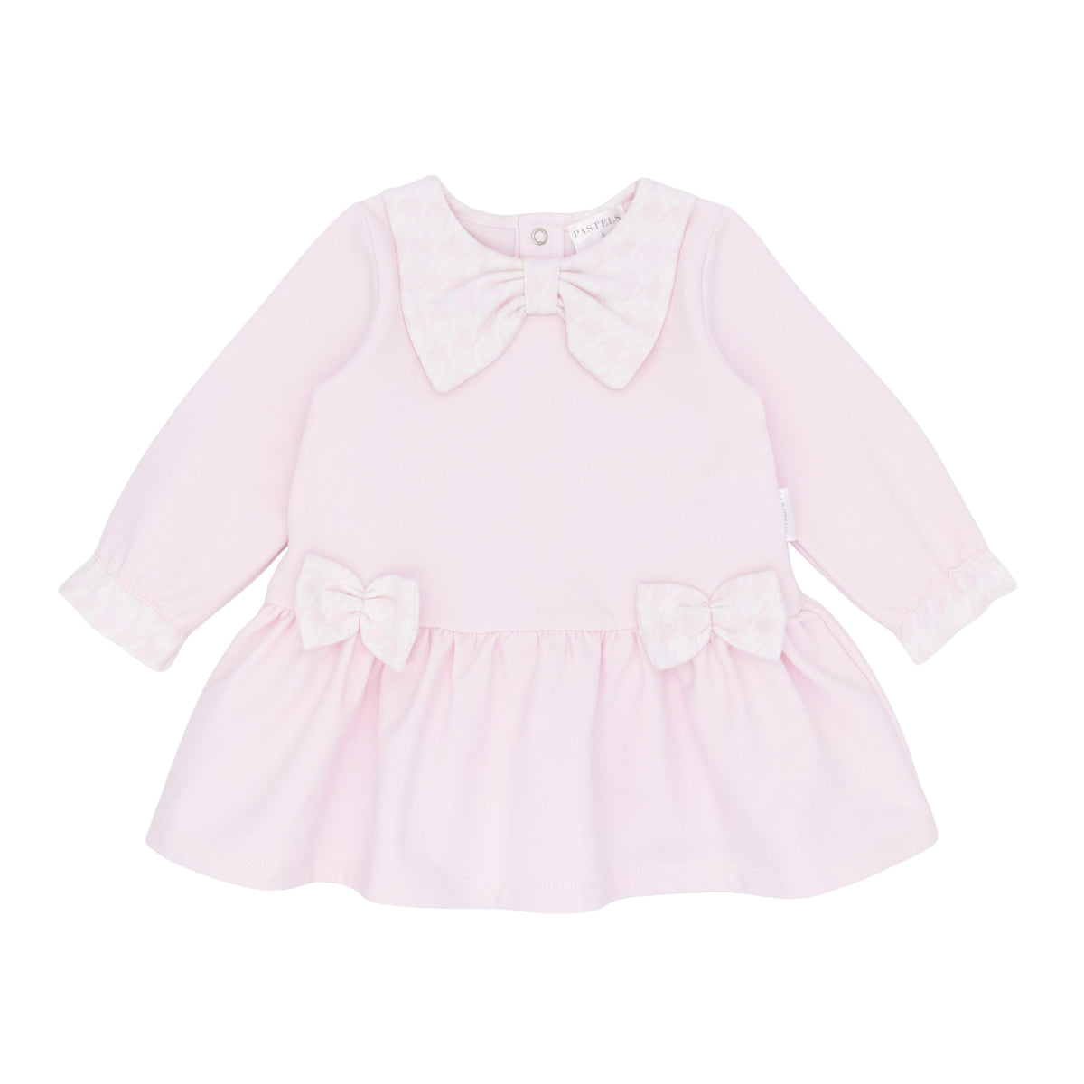 Pastels & Co. Megan Soft Collared Bow Dress for Girls 2002N - Little VIPS