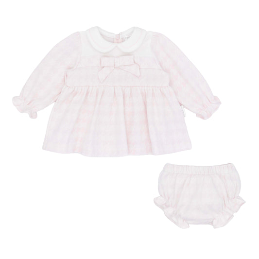 Little VIPS | Designer Baby Girls Dog Tooth Check Dress by Pastels & Co. -Maddie 2002T