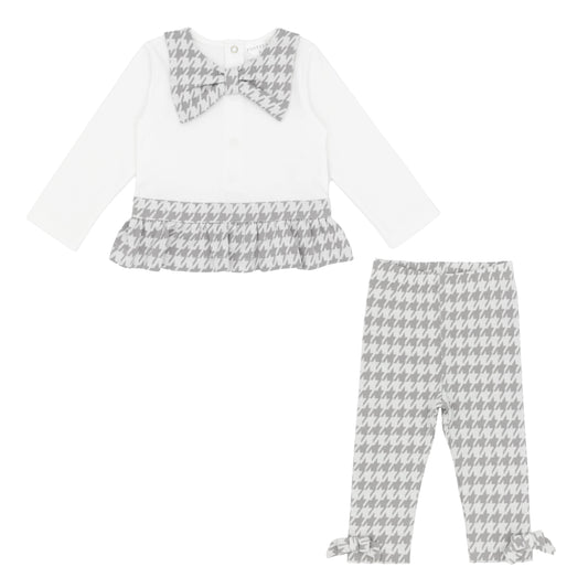 Pastels & Co. Ashley Dog Tooth Check Legging Set 2002V