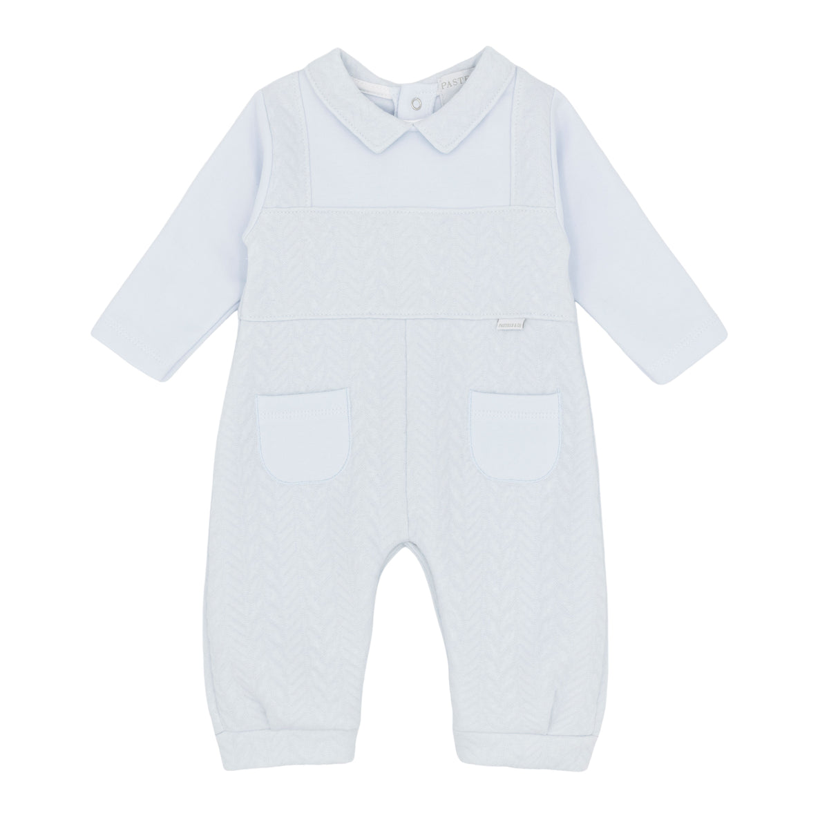 Pastels & Co Baby Boy Mock Dungaree – Ralph (Blue) 3001D