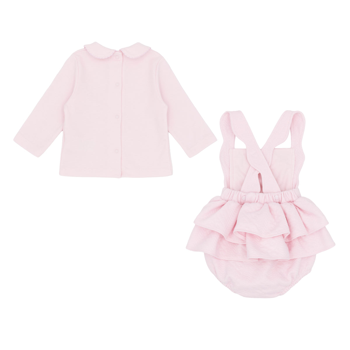 Baby Girl Pink Frilled Romper Set – Pastels & Co Maeve (3002E)