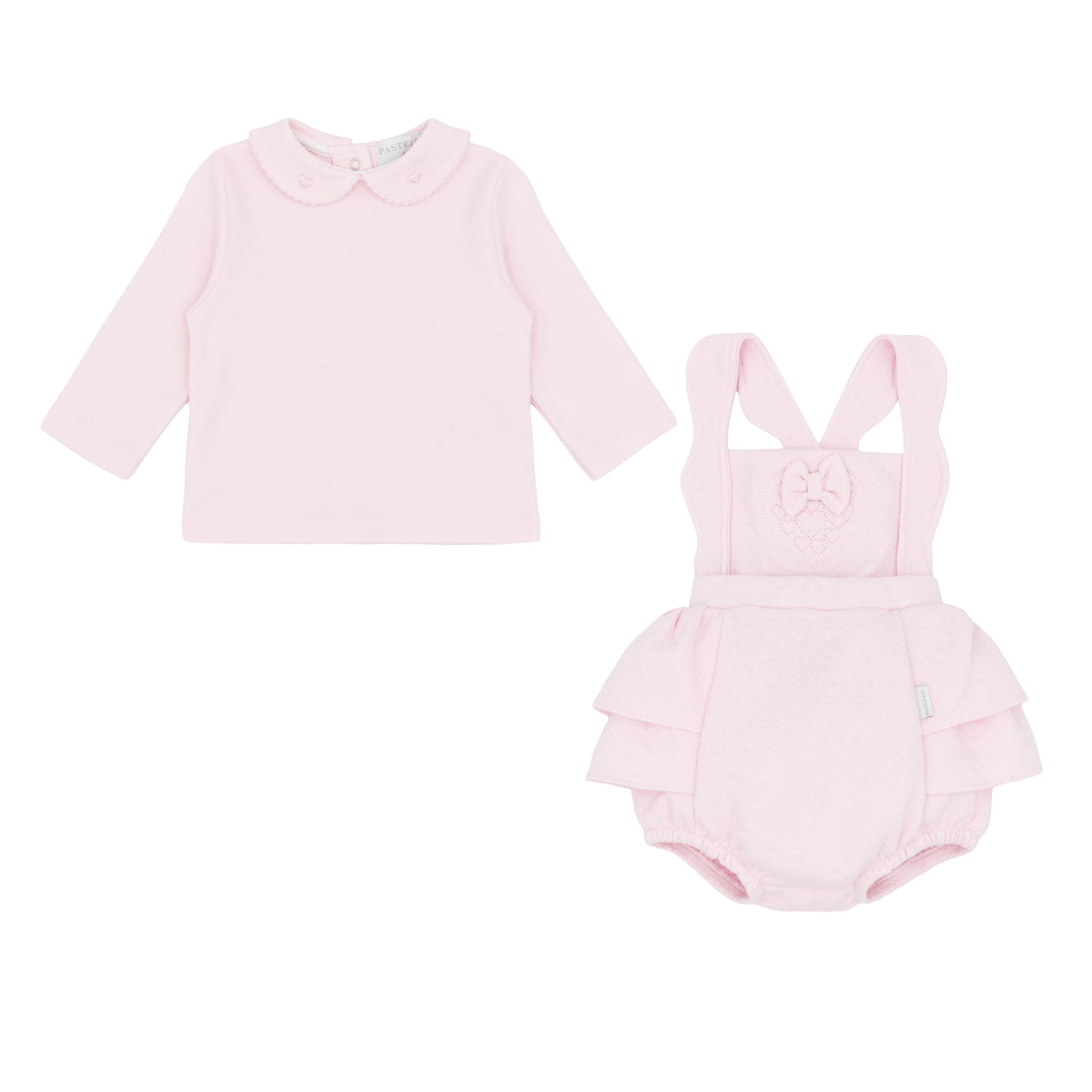 Baby Girl Pink Frilled Romper Set – Pastels & Co Maeve (3002E)