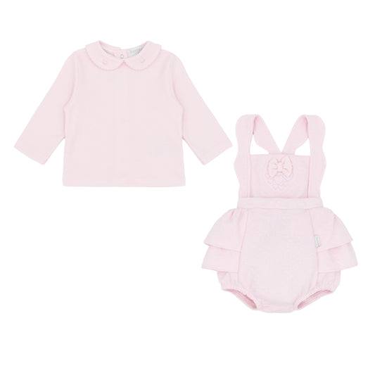 Baby Girl Pink Frilled Romper Set – Pastels & Co Maeve (3002E)