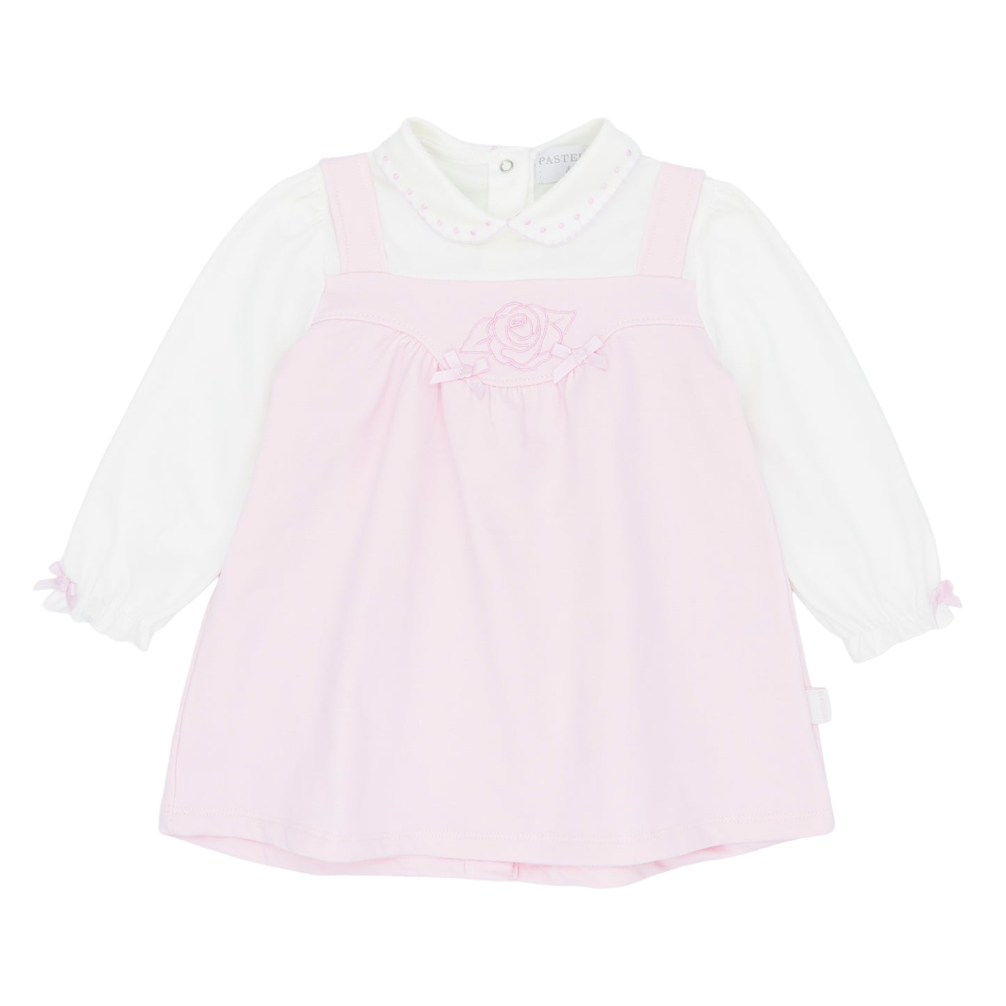 PA309E Pastels Rose Pinafore and Body Suit