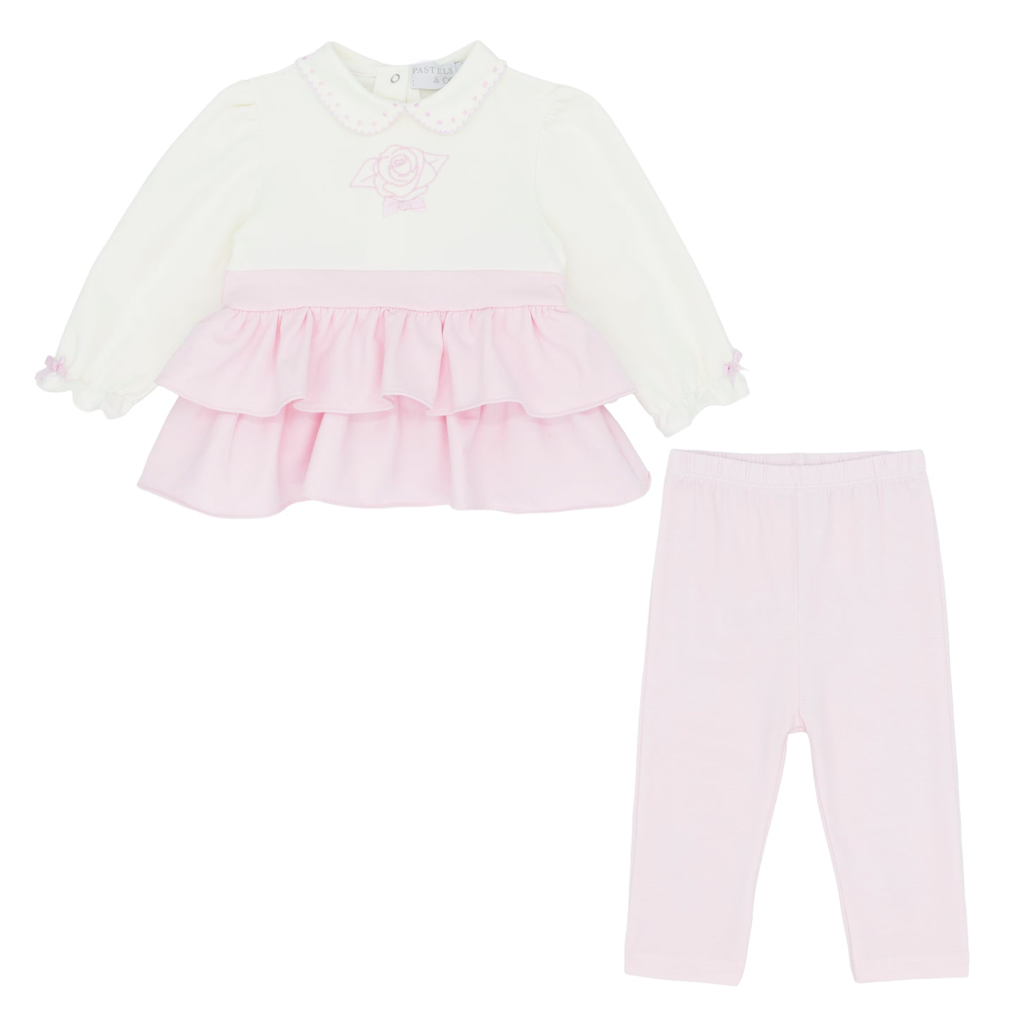 PA309J Pastels Rose 2 Piece Legging Set