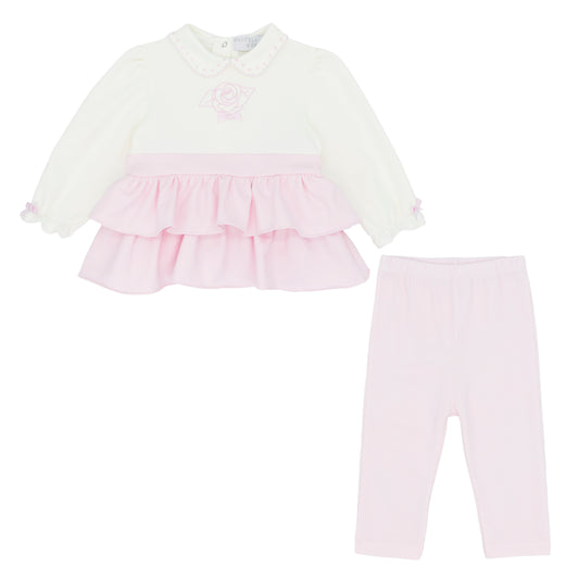 PA309J Pastels Rose 2 Piece Legging Set