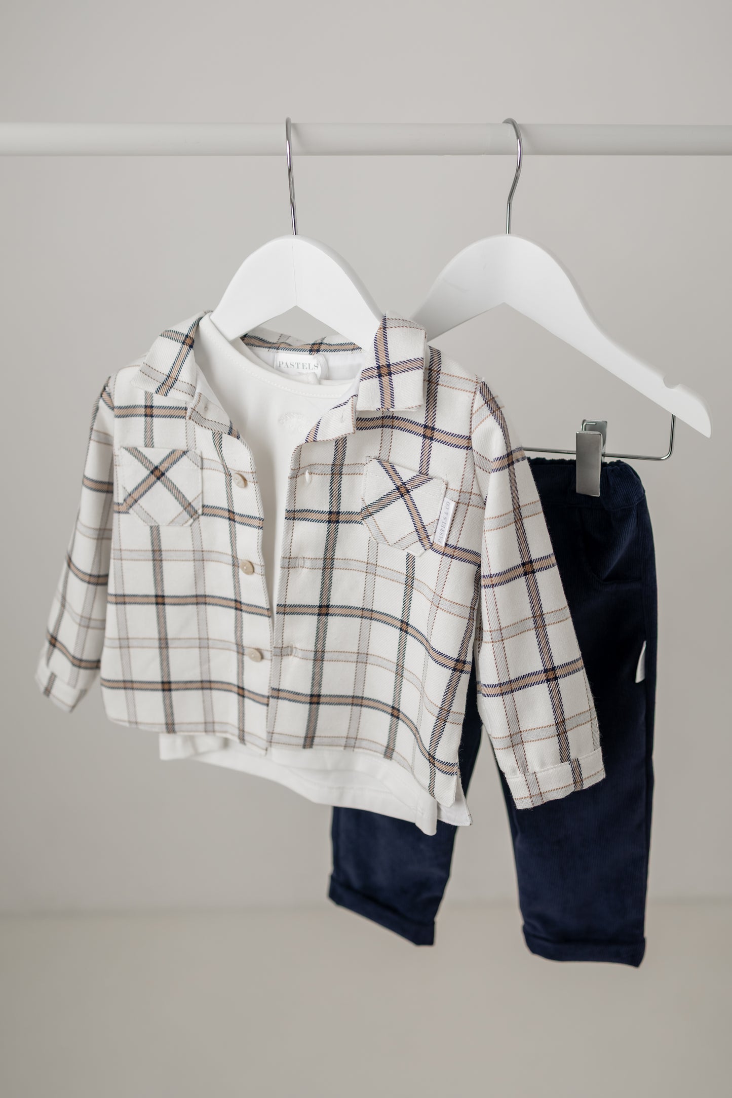 PA302E Pastels Checked Overshirt