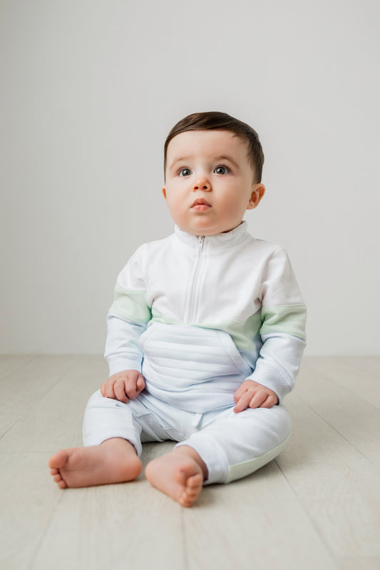 801K Pastels Zipped Sweat Jogger Set Boston