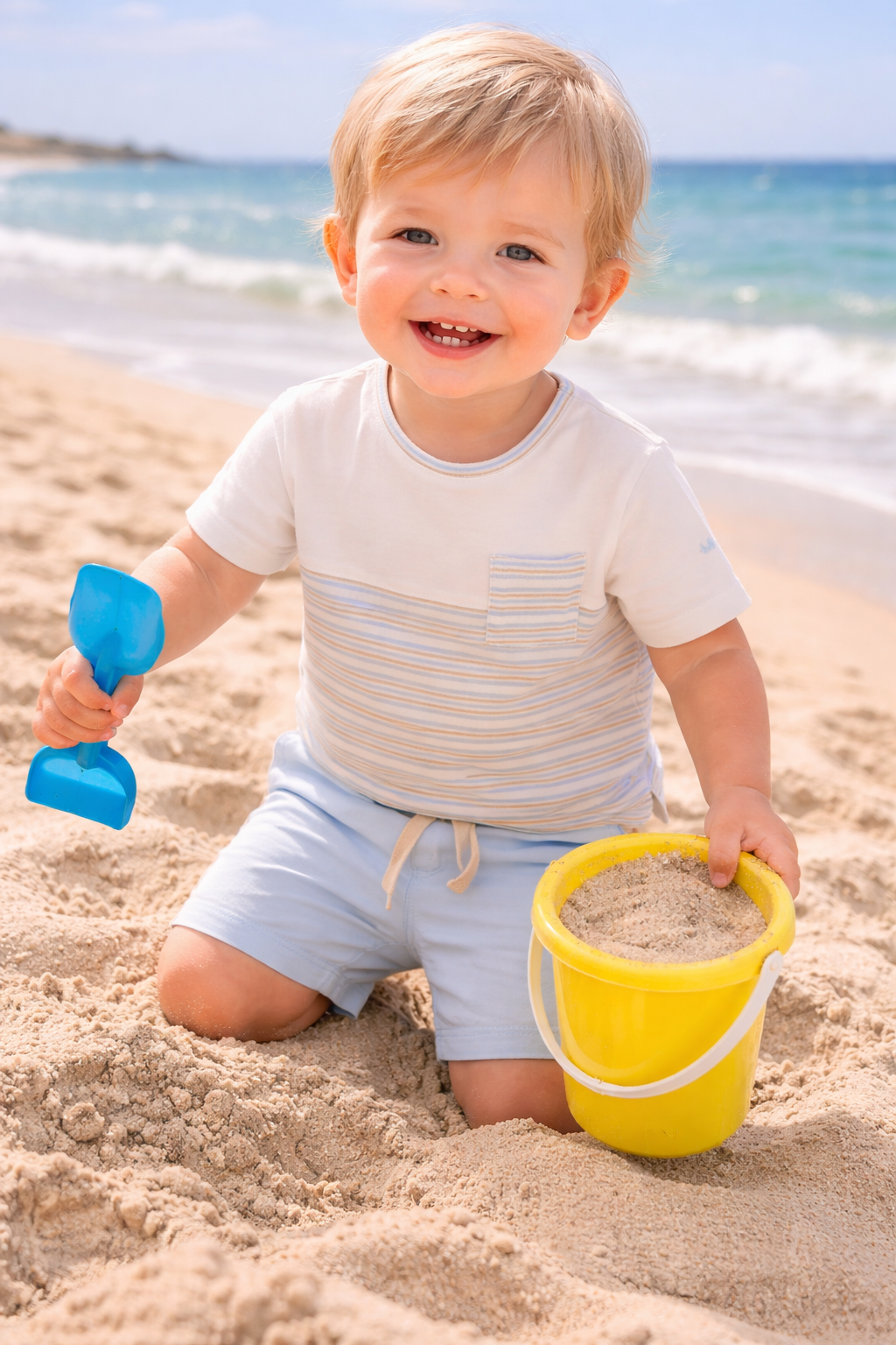 2704 Tutto Piccolo Summer Stripes Short Set