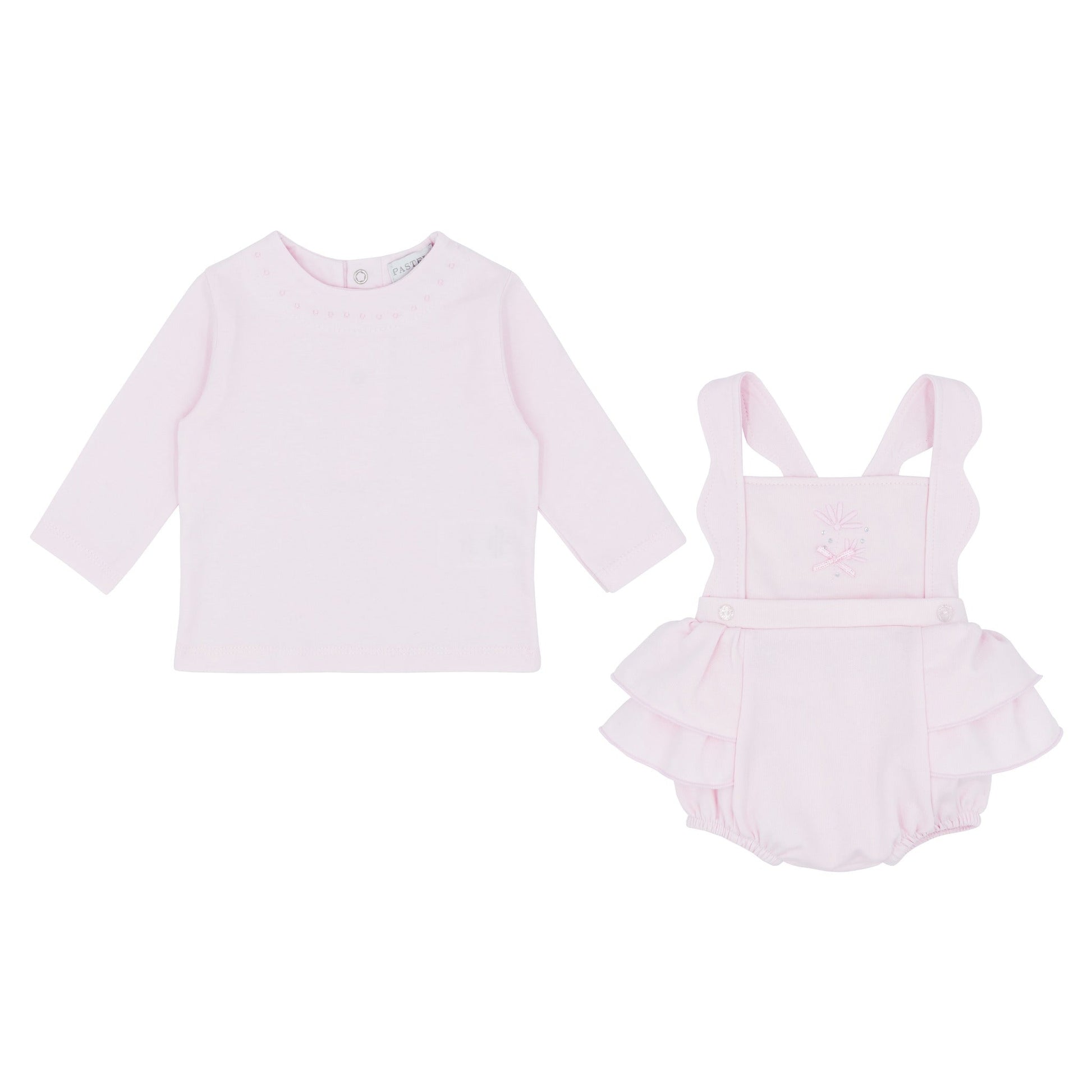 PA-703H Pastels Zena 2 Piece Bloomer Dungaree Set-littlevips-littlevips